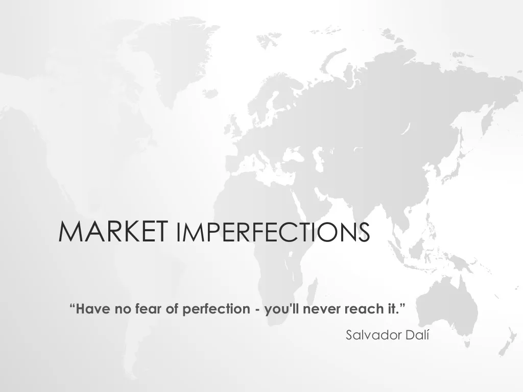 market imperfections