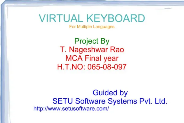 VIRTUAL KEYBOARD For Multiple Languages