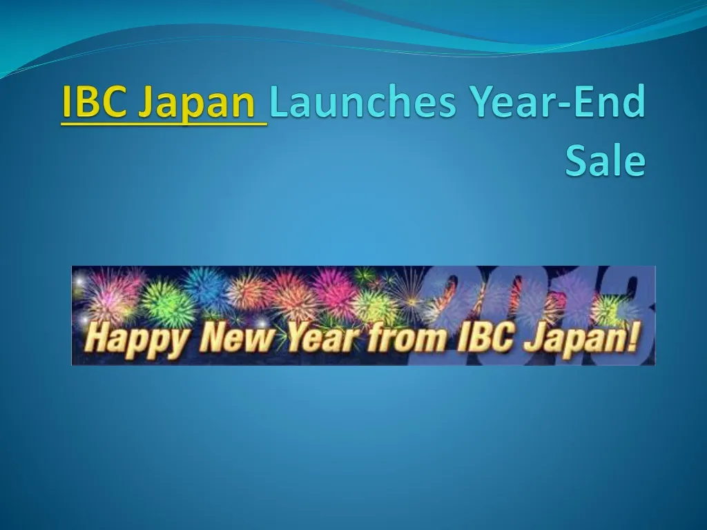 ibc japan launches year end sale