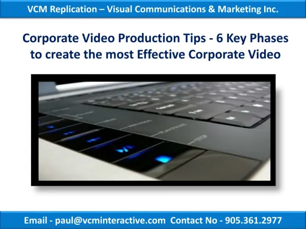 Corporate Video Production Tips - 6 Key Phases to create the