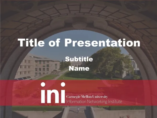 title of presentation