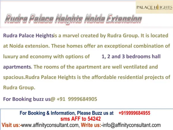 Rudra Palace Heights @ 09999684905