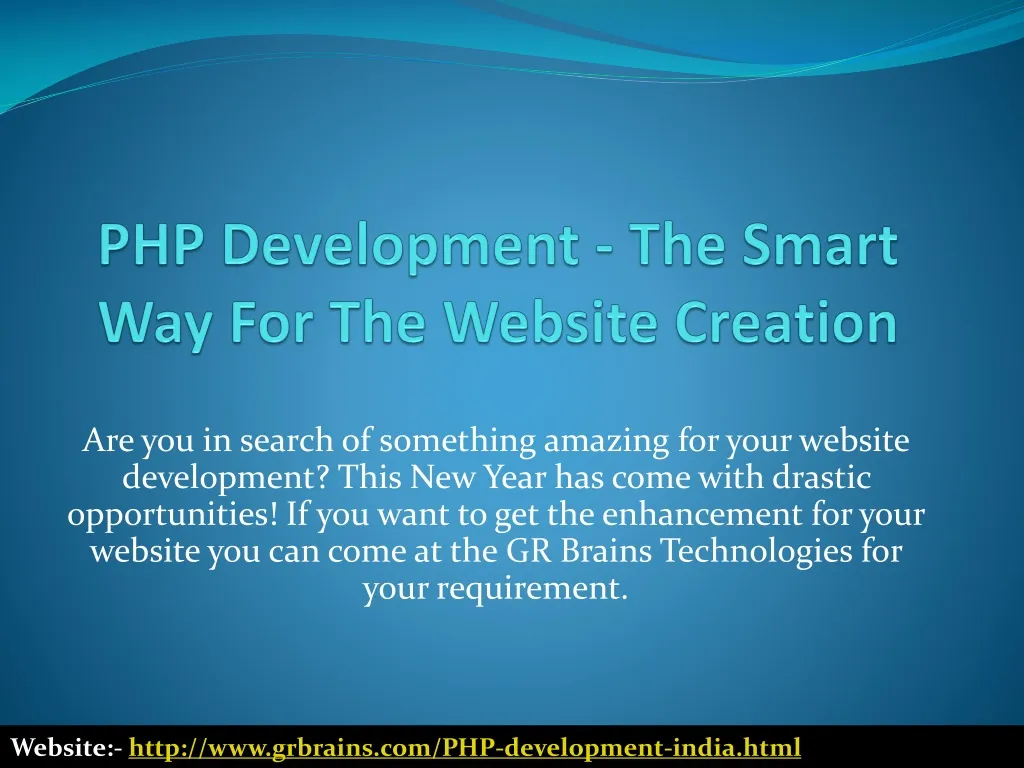 php development the smart way for the website creation