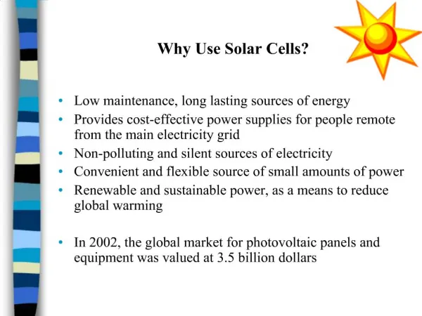 Why Use Solar Cells