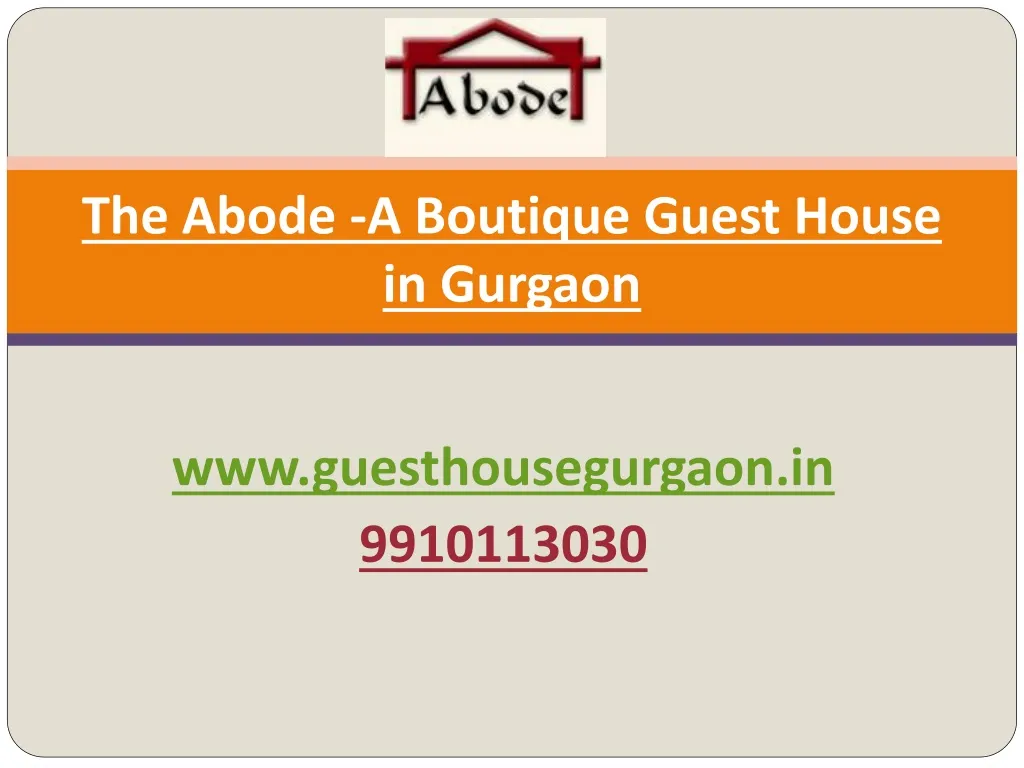 the abode a boutique guest house in gurgaon