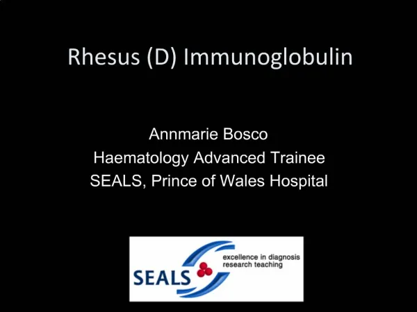 Rhesus D Immunoglobulin