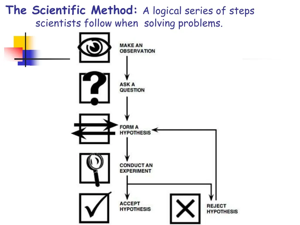 the scientific method a logical series of steps scientists follow when solving problems