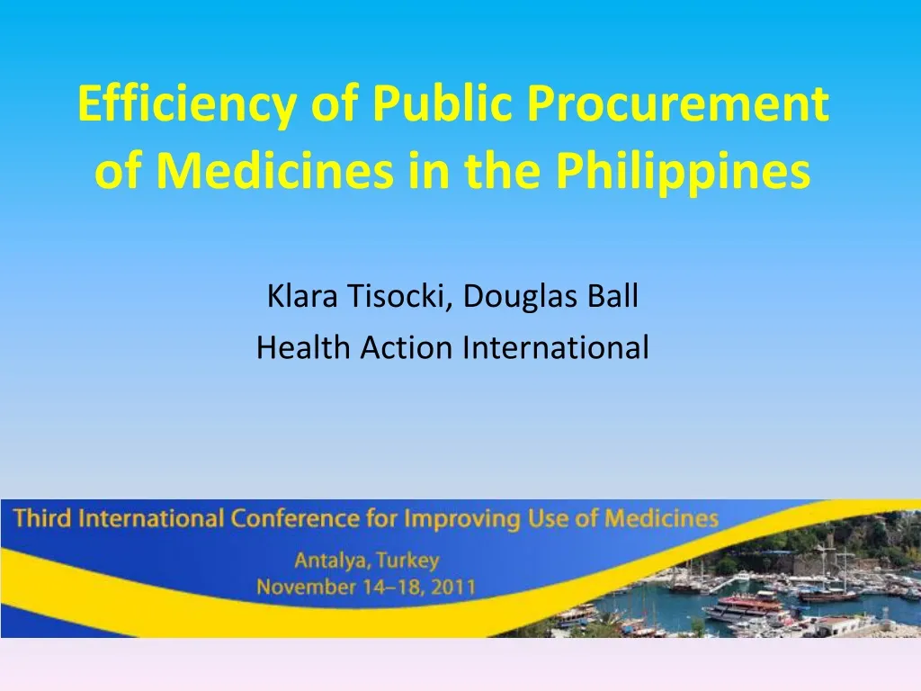efficiency of public procurement of medicines in the philippines