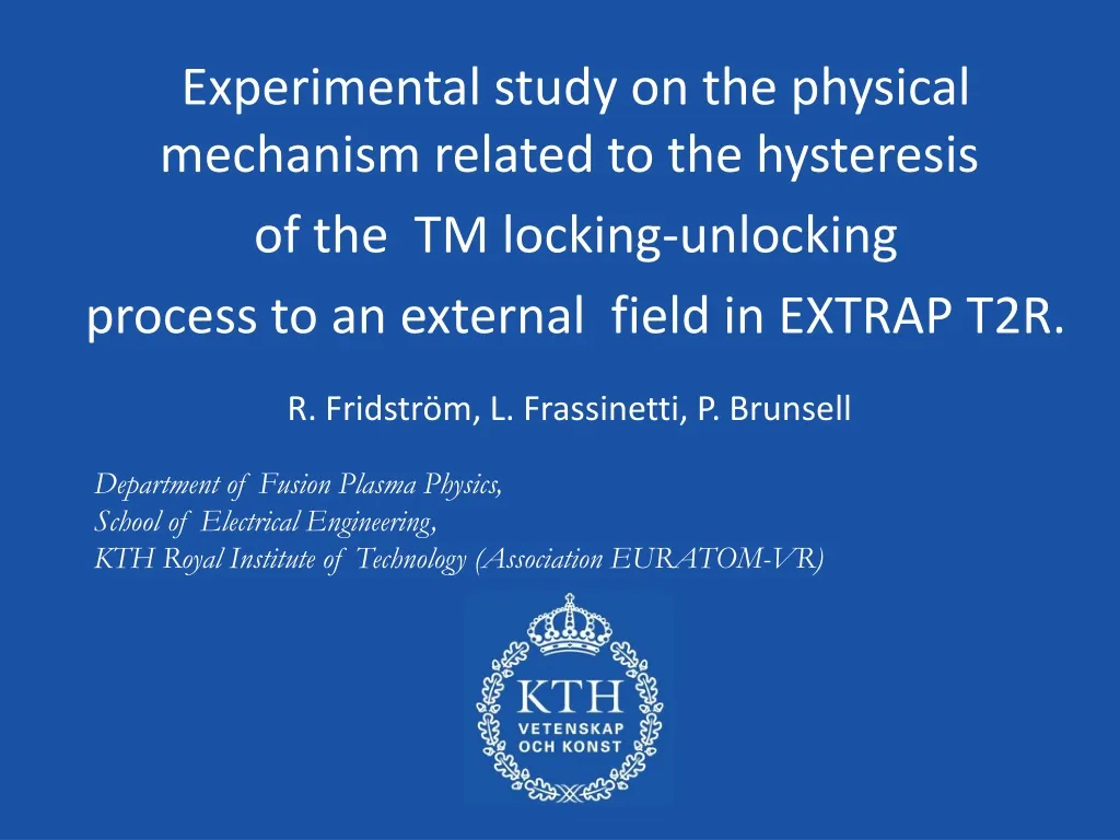 experimental study on the physical mechanism