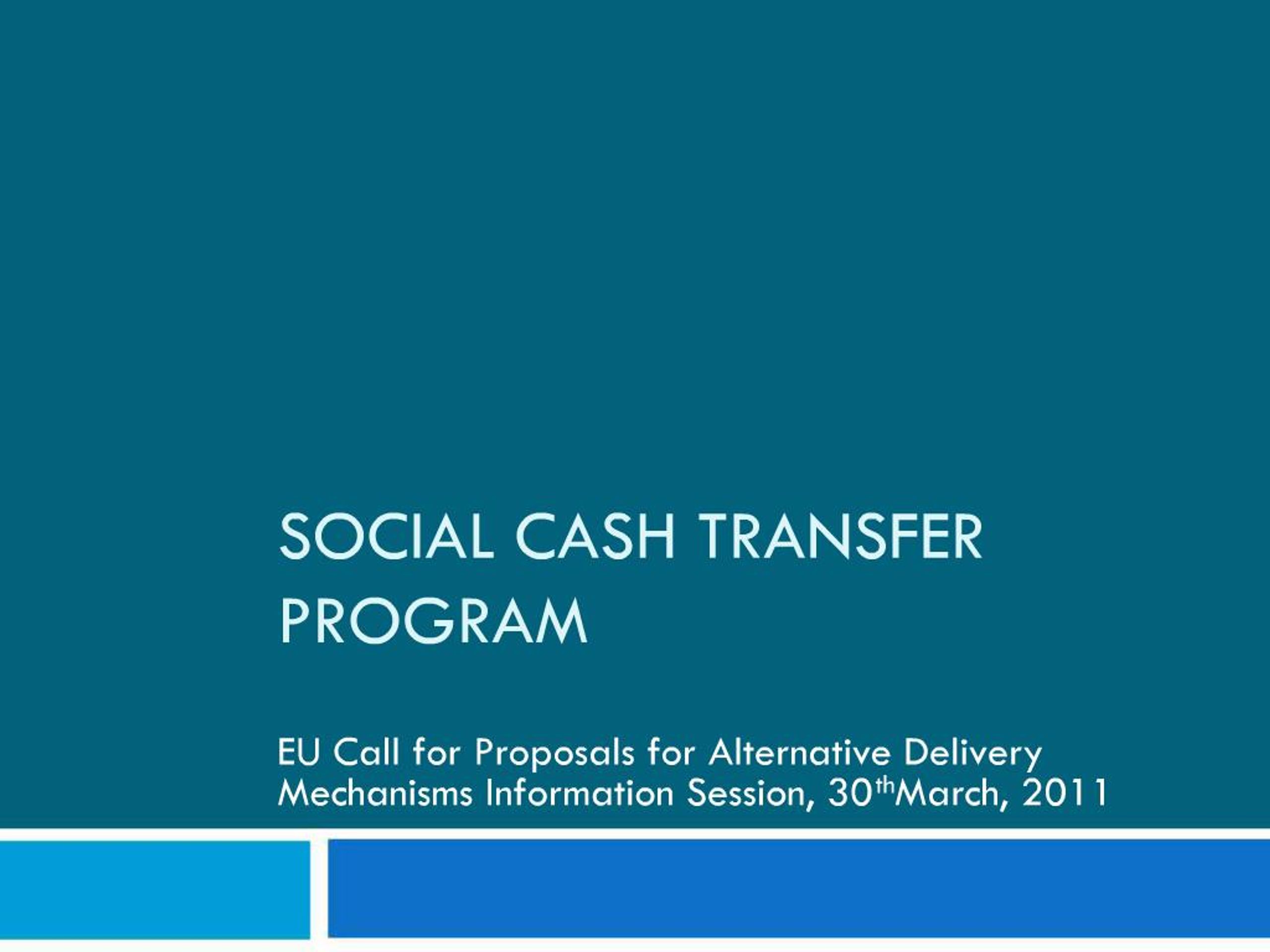 PPT - SOCIAL CASH TRANSFER PROGRAM PowerPoint Presentation, free ...