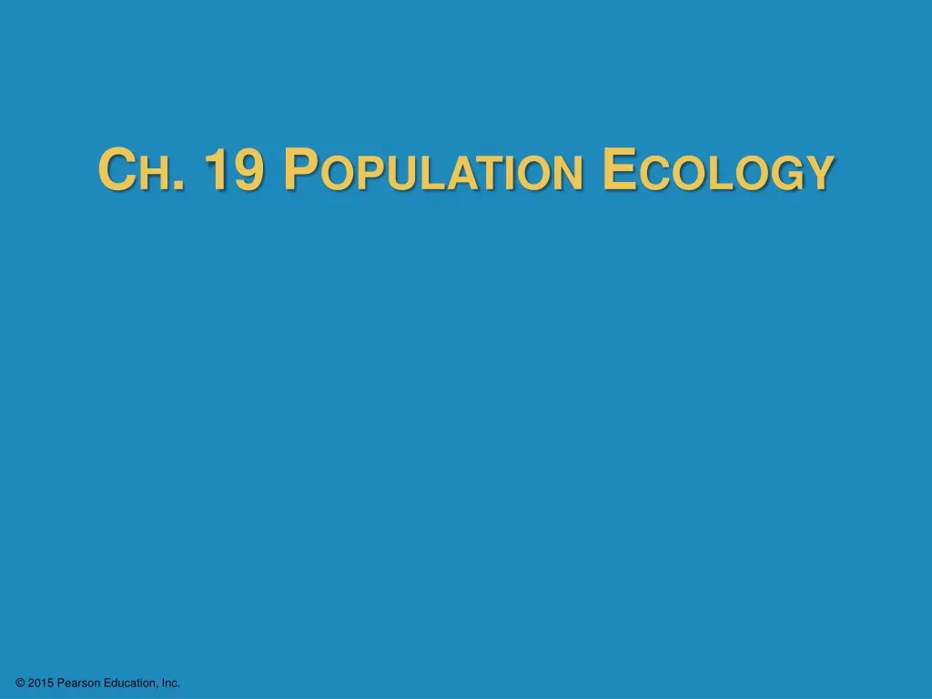 ch 19 population ecology