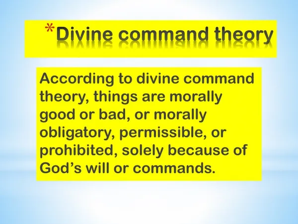 D ivine command theory