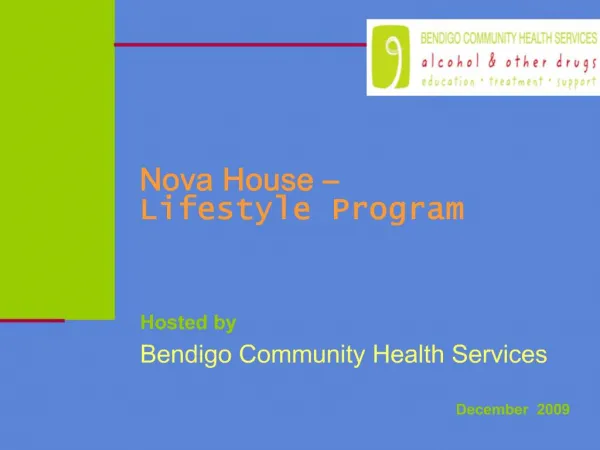 Nova House Lifestyle Program