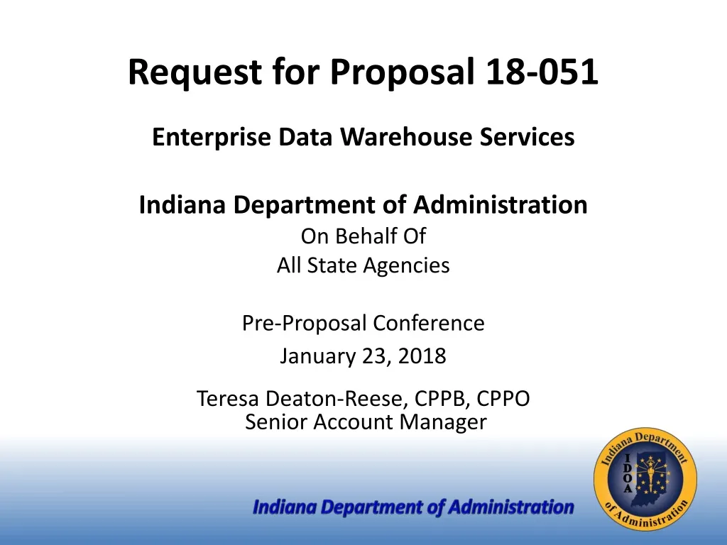 request for proposal 18 051 enterprise data