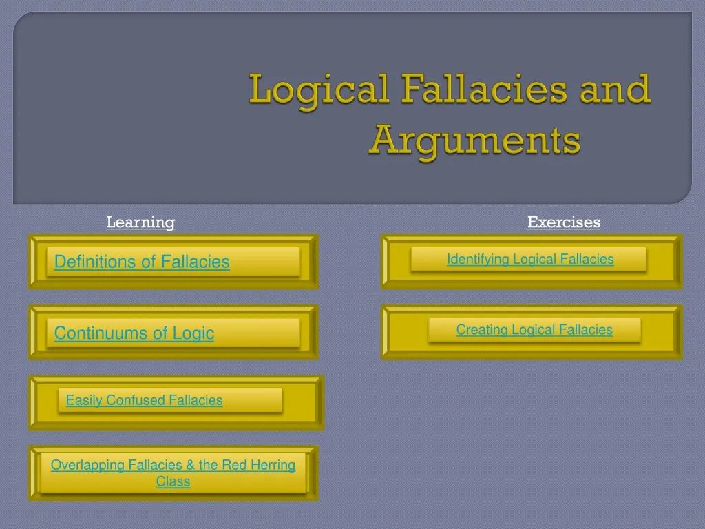 logical fallacies and arguments