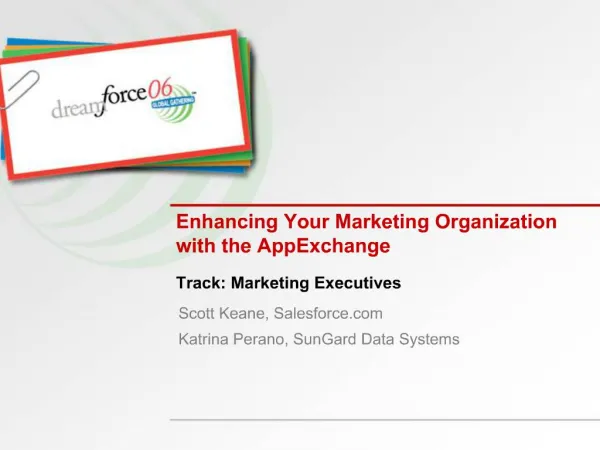 Enhancing Your Marketing Organization with the AppExchange