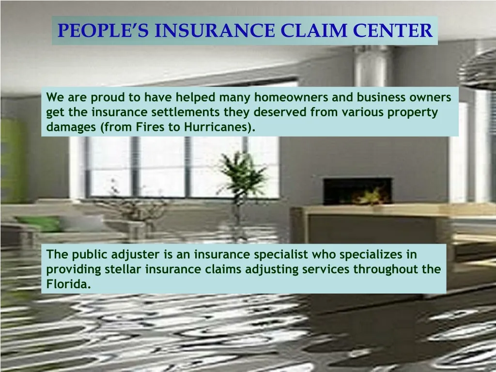 people s insurance claim center