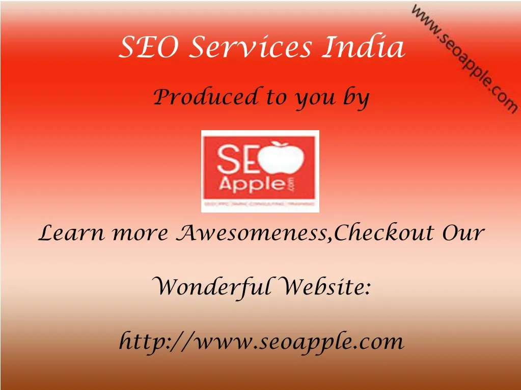 produced to you by learn more awesomeness checkout our wonderful website http www seoapple com