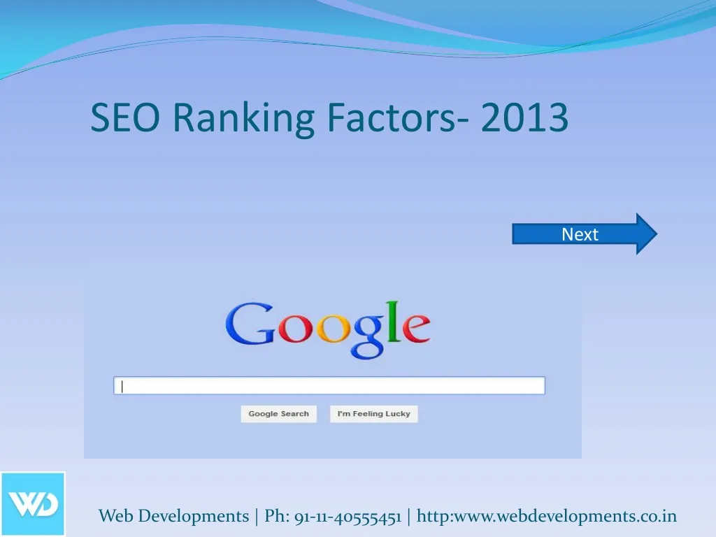 seo ranking factors 2013