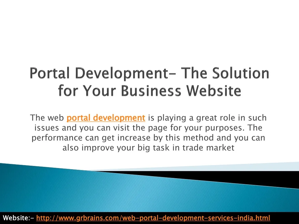 portal development the solution for your business website