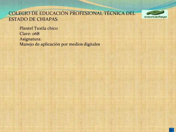 COLEGIO DE EDUCACI N PROFESIONAL T CNICA DEL ESTADO DE CHIAPAS