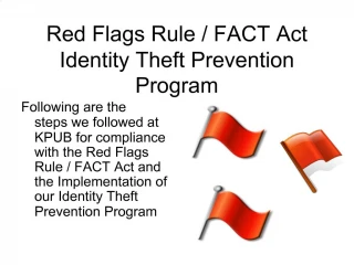 Red Flags Rule - slide 1