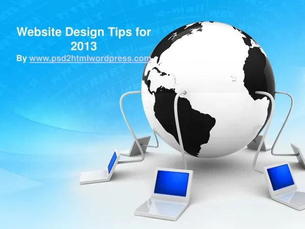 Website Design Tips for 2013