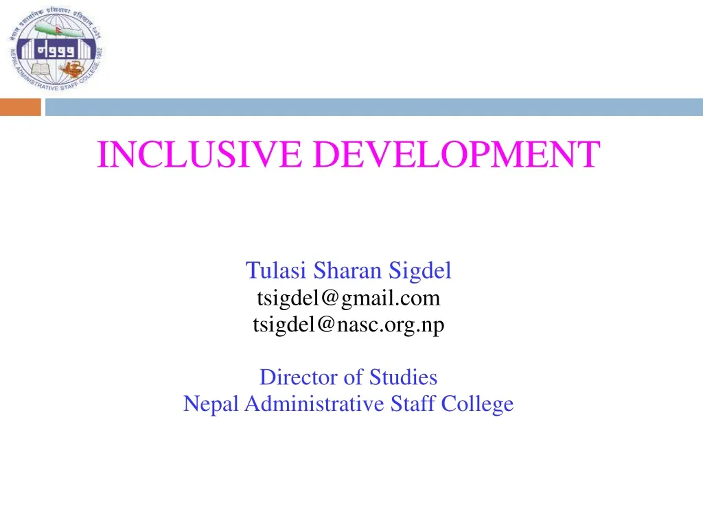 inclusive development tulasi sharan sigdel