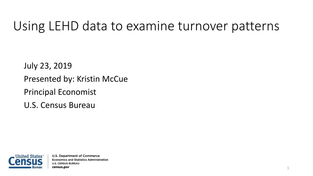 using lehd data to examine turnover patterns