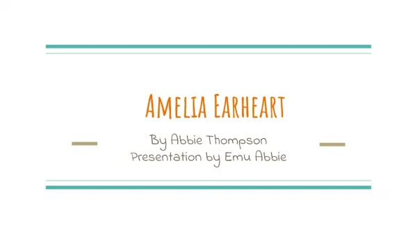 Amelia Earheart