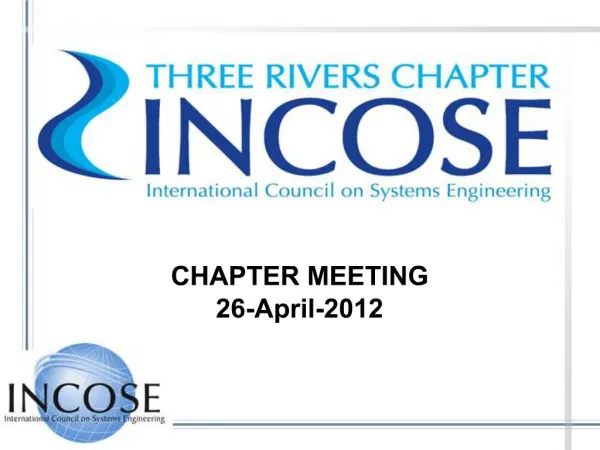 CHAPTER MEETING 26-April-2012