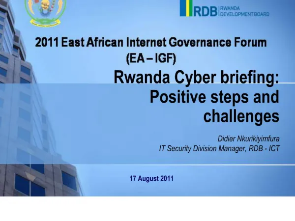 Rwanda Cyber briefing: Positive steps and challenges