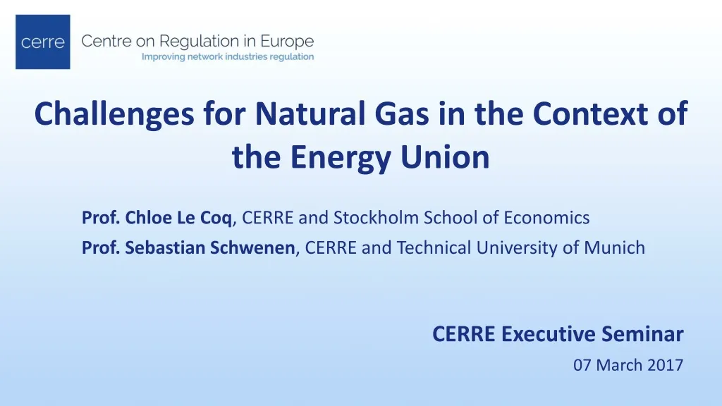 challenges for natural gas in the context