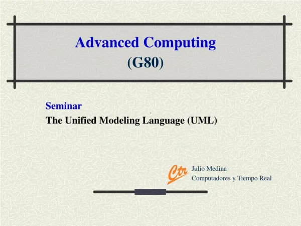 Seminar The Unified Modeling Language (UML)