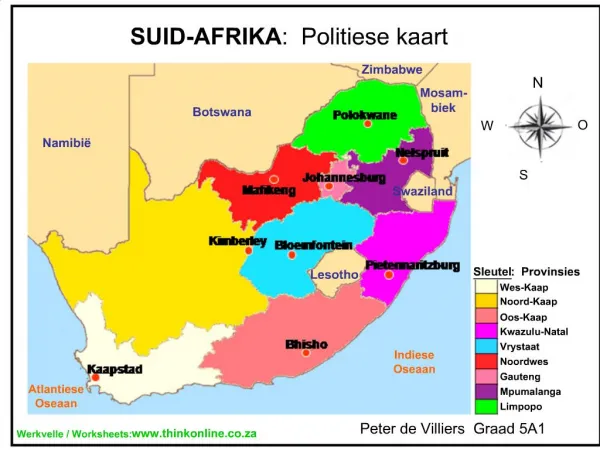 SUID-AFRIKA: Politiese kaart
