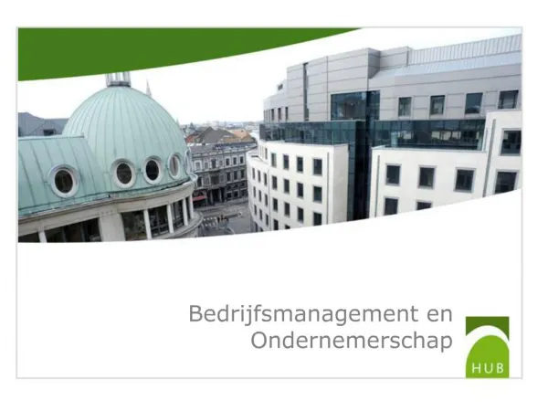 Bedrijfsmanagement en Ondernemerschap