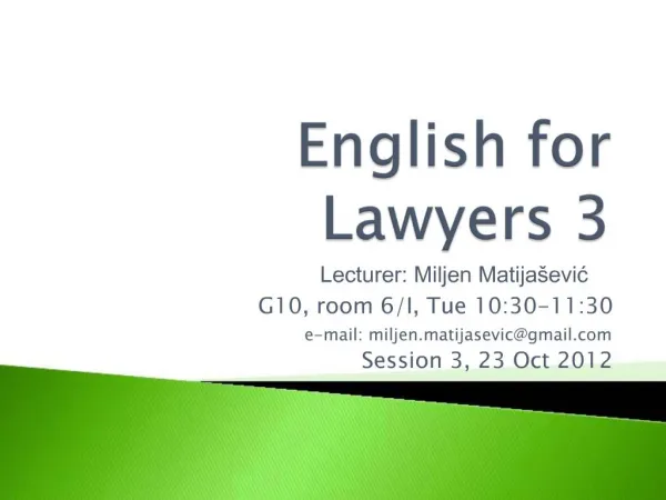 English for Lawyers 3