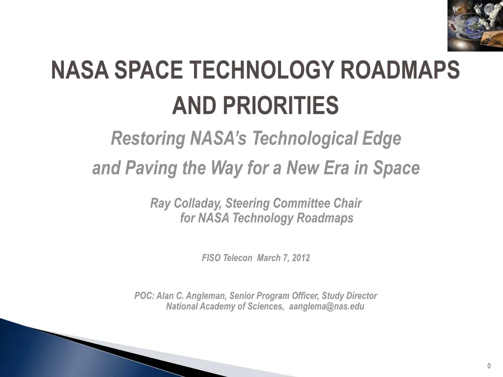nasa space technology roadmaps and priorities