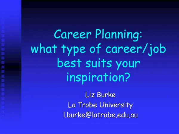 Career Planning: what type of career