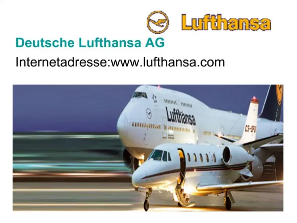 Deutsche Lufthansa AG Internetadresse:lufthansa