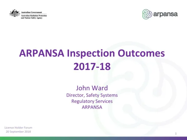 ARPANSA Inspection Outcomes 2017-18