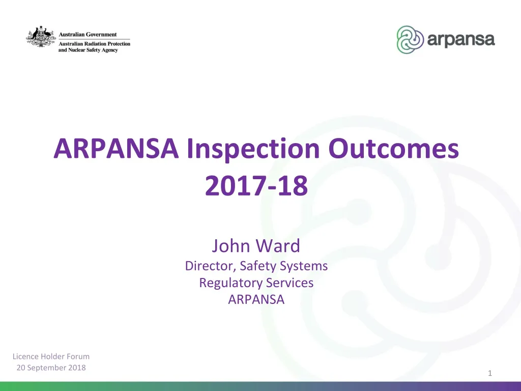 arpansa inspection outcomes 2017 18