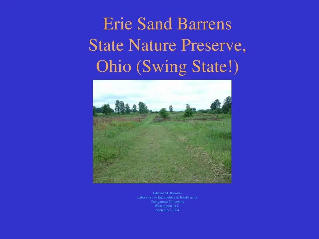 erie sand barrens state nature preserve ohio