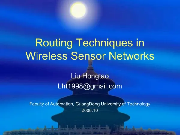 Routing Techniques in Wireless Sensor Networks
