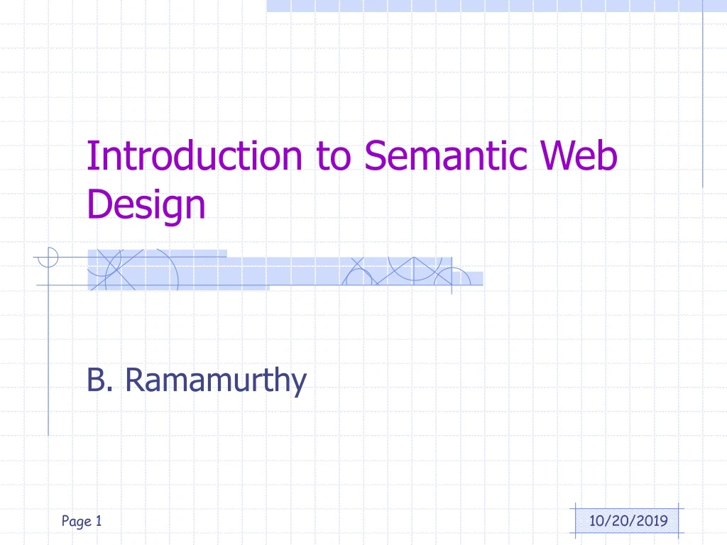 introduction to semantic web design