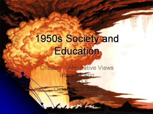 1950s Society and Education
