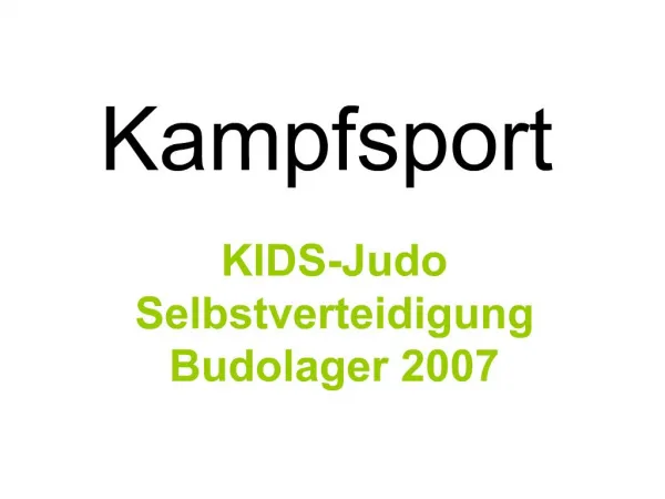 Kampfsport