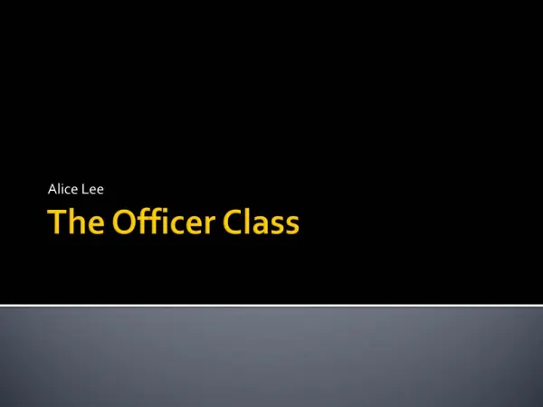 The Officer Class