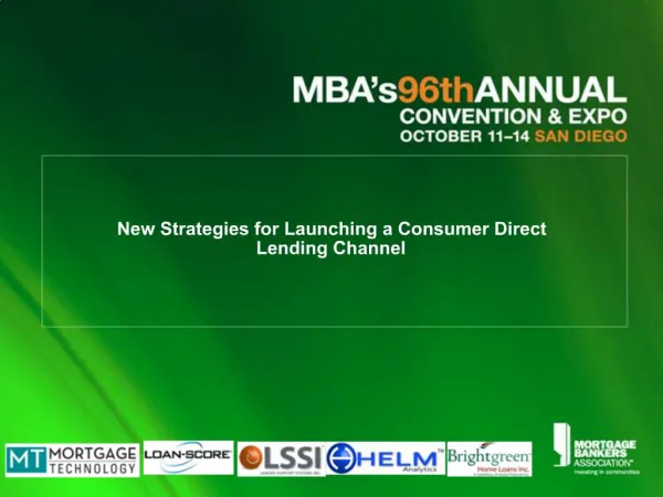 New Strategies for Launching a Consumer Direct Lending Channel