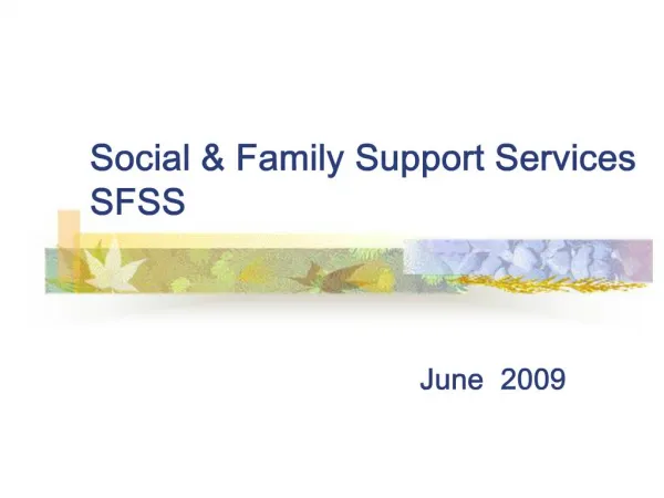 Social Family Support Services SFSS